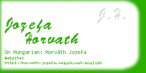 jozefa horvath business card