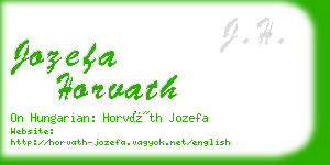 jozefa horvath business card